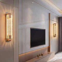 Crystal Rectangular Transparent Wall Lamp