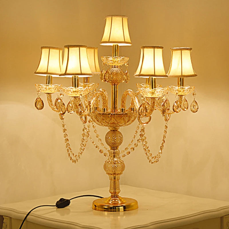 Gold Crystal Decorative LED Table Lamp