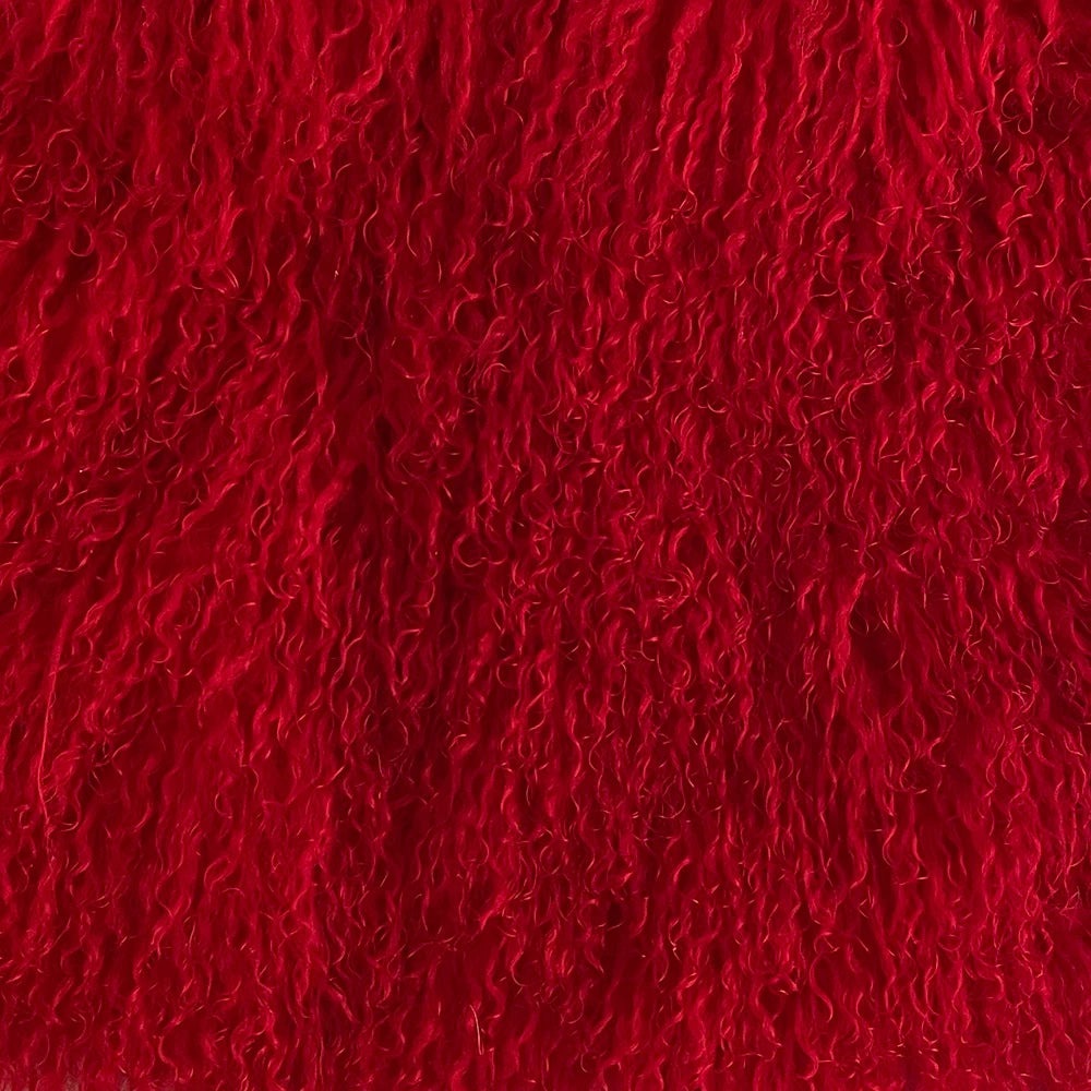 Close-up of red textured fabric