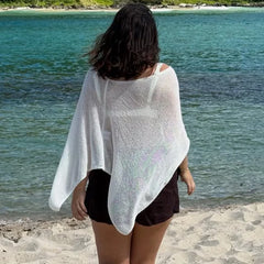 Asymmetrical Knit Shawl Top