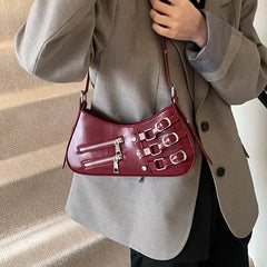 Small Faux Leather Underarm Retro Handbags