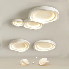 Frosted Dish Lights LED Ceiling Lights Minimalist Design Lighting Fixtures Golden Atelier