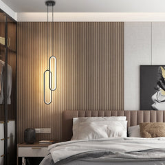 Golden Atelier Gold & Black LED Pendant Ceiling Lamp Lamp in Bed Room