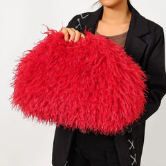 Fluffy Textured Clutch Bag