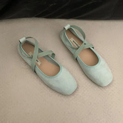 Square Toe Ballet Flats