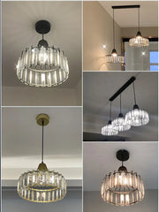 Simple Crystal Pendant Light E27 Bulb Base