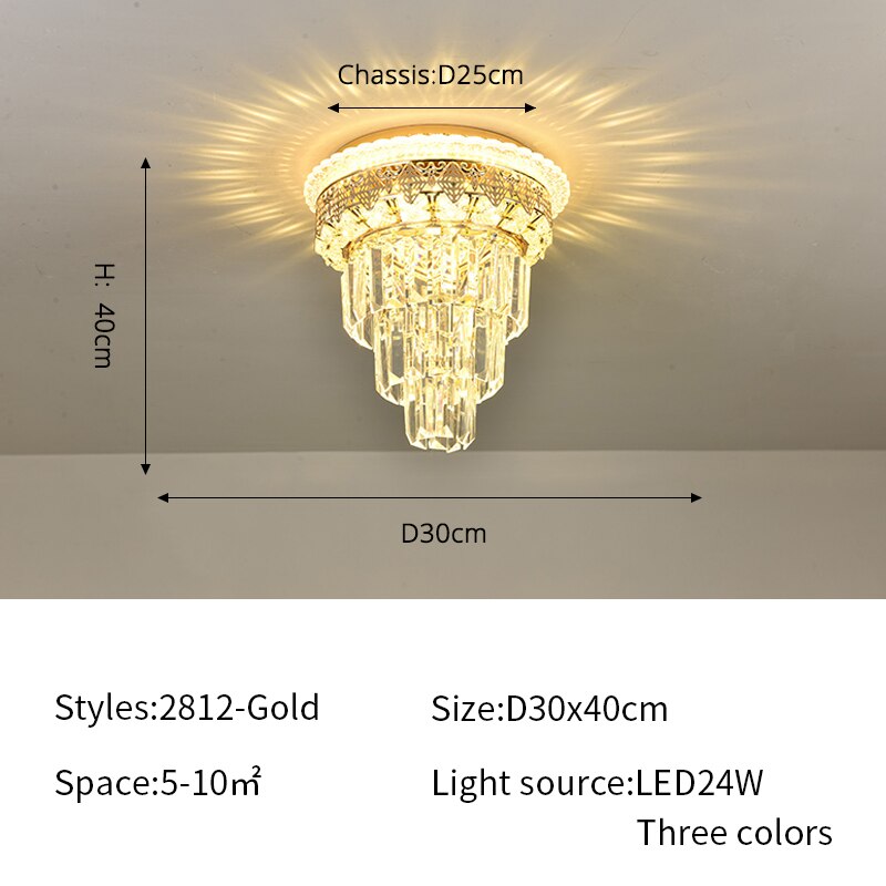 Crystal Ceiling LED Light For Corridor Balcony Staircase Lighting