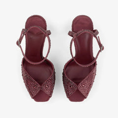 Crystal Embellished Platform Sandals