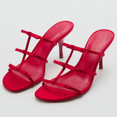 Bow Strap Stiletto Heels
