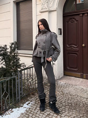 Belted Double Breasted Trench Coat
