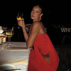 Flowing Draped Maxi Cover-Up Set