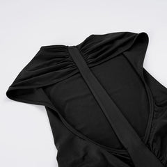 Ruched Open Back Mini Dress