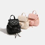 PU Leather Backpacks Bag For Women With Chain Handbag