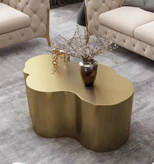 Stainless Steel Minimalist Creative Shaped Coffee Table Golden Atelier