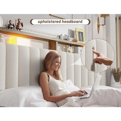 King Size Bed Frame with 4 Storage Drawers