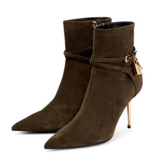 Pointed Toe High Heel Boots
