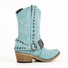 Western Embroidered Block Heel Boots
