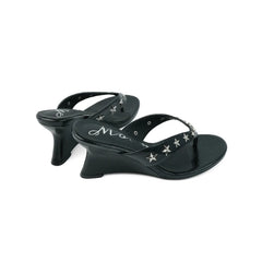 Star Embellished Wedge Sandals