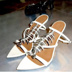 Fishbone Embellished Stiletto Heels