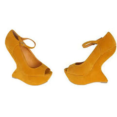 Sculpted Wedge Heel Pumps