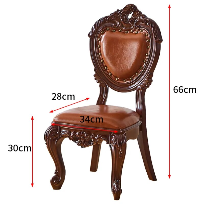 Wooden Vintage Style Soft Fabric Seats Dining Chairs