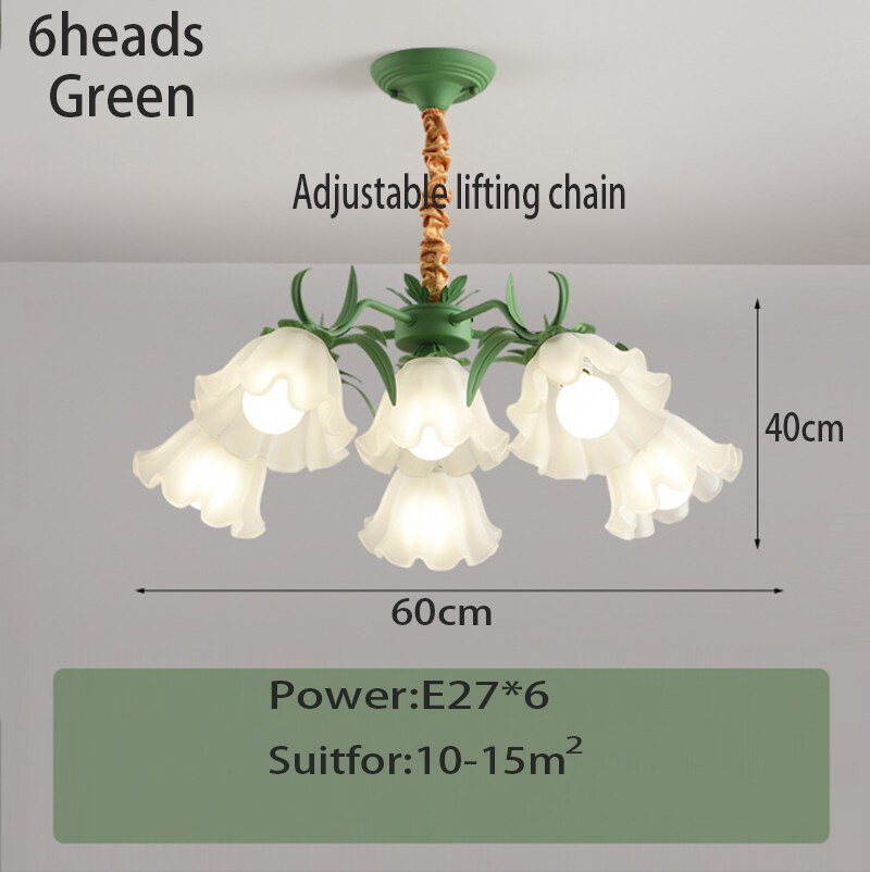 Garden Style Flower Chandelier Modern LED Ceiling Lamp
