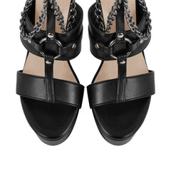 Platform Chain Ankle Strap Sandals