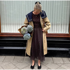 Sailor Collar Trench Coat