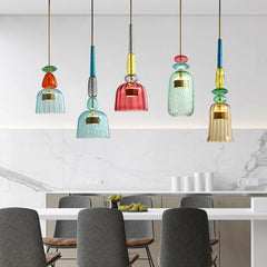 Color Candy Children's Room Glass Hanging Lamps Fixtures