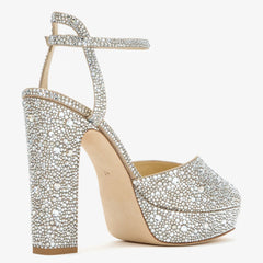 Crystal Embellished Platform Sandals