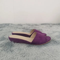 Wedge Heel Open Toe Mules