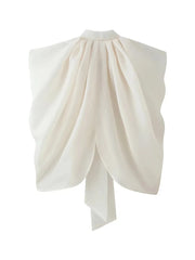 Oversized Bow Neck Cape Top