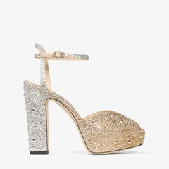 Crystal Embellished Platform Sandals