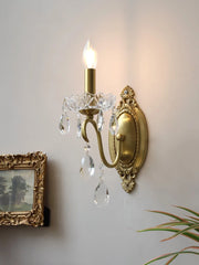 Retro Crystal All Copper Wall Lamp