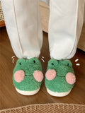 Frog Cotton Slippers Anti Slip Warm Plush Indoor Shoes