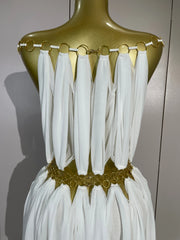 Halter Neck Grecian Style Mini Dress
