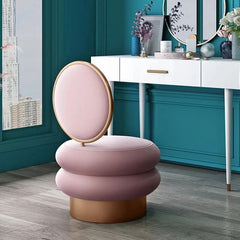 Synthetic Leather Lazy Backrest Sofa Stool