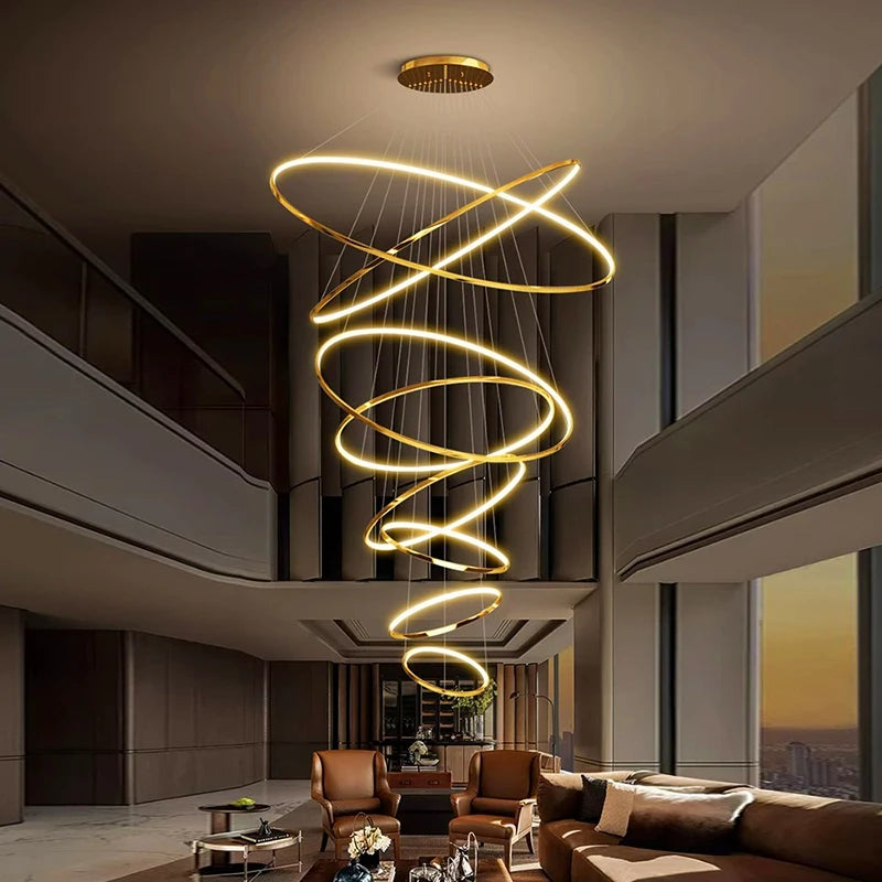 Ring Pendant Chandelier Lamps for Living Room