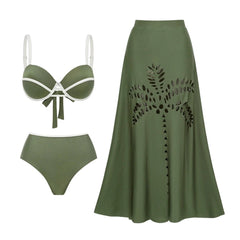 Tropical Trim One Piece Swimwear Set