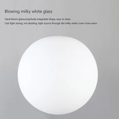 LED Glass White Ball Ceiling Lamp Minimalist Indoor lighting - Golden Atelier
