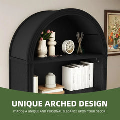5-Tier Arched Bookshelf - 68.5" Open Display