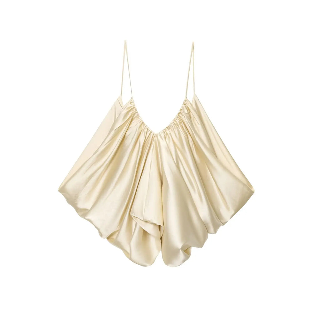 Beige satin camisole 