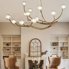 12-Light Branch Chandelier with Adjustable Chain