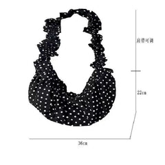 Large Capacity Polka Dot Dumpling Ruched Shoulder Bag