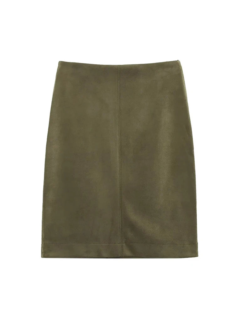 Green skirt on a white background