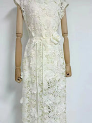 Floral Appliqu��� Maxi Dress