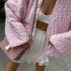 Floral Quilted Kimono Jacket