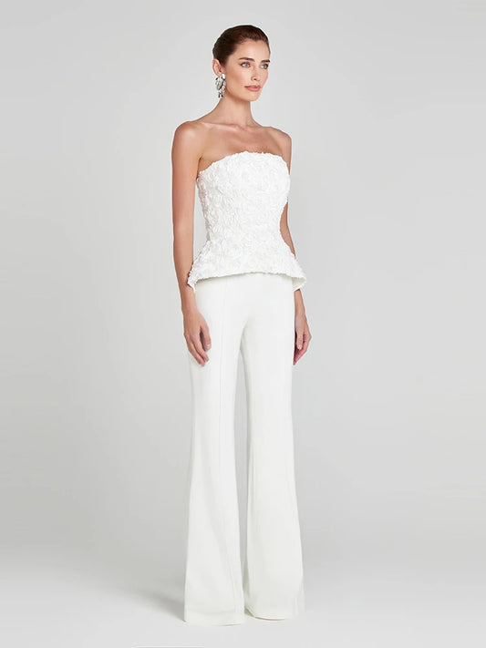 Elegant two piece outfit tailored for formal events
