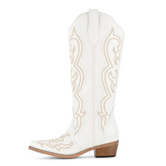 Knee High Embroidery Western Cowgirl Boots