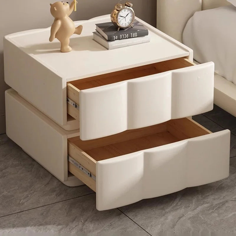 Bedside Storage Drawer Wood Modern Nightstand
